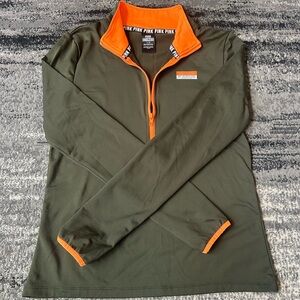 PINK by VS Ultimate Quarter Zip Athletic Pull-Over With Reflective Stripe